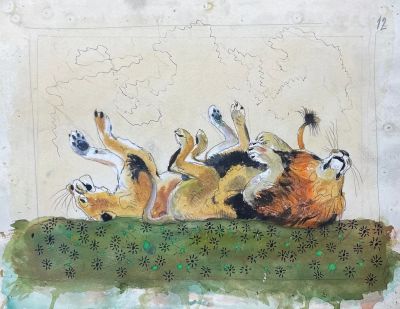 Талашенко Владимир Иванович (1915-1988) - "Звери задрожали, В обморок упали". Иллюстрация к 