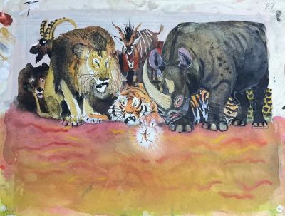 Талашенко Владимир Иванович (1915-1988) - &laquo;Принесите-ка мне, звери, ваших детушек, Я сегодня их за 