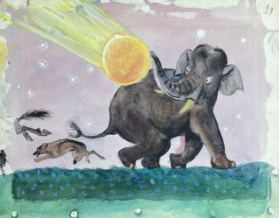 Талашенко Владимир Иванович (1915-1988) - "Что румяная луна В небе задрожала И на бедного слона 