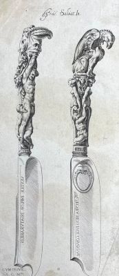 Неизвестный гравер - Изображения ножей с мифологическими сценами и надписями по латыни. "Несколько 