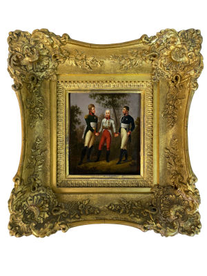 Неизвестный художник - Тройственный союз. Император Александр I, австрийский император Франц I и 