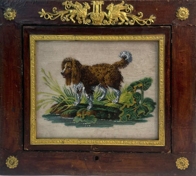 Бювар (дорожная папка для бумаг). Россия, 1820-1830-е гг. Дерево, кожа, бронзовые накладки 