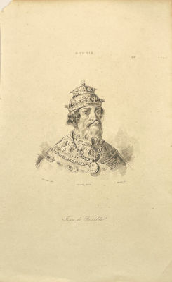 Гравер Moret по оригиналу Vernier - Иван Грозный. 1838 г. Бумага, гравюра, 20.9 х 12 см