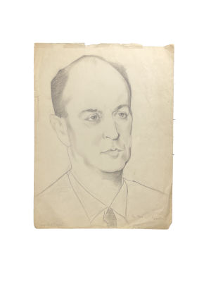 Неизвестный художник - Портрет А.Борового. 1920-е гг. Бумага, карандаш, 34.9 х 26.4 см