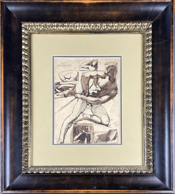 Кольцов Сергей Васильевич (1892-1951) - Натурщик. 1921 г. Бумага, тушь, 27 х 21 смСкульптор 