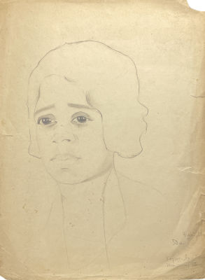 Неизвестный художник - Два портрета Коретти Арле-Тиц. 1925-1928 гг. Бумага, карандаш, 34.7 х 25.8 