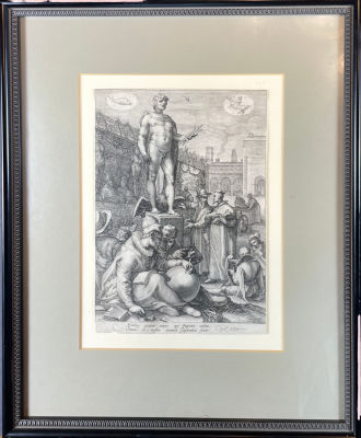 Ян Питерс Санредам по оригиналу Генриха Гольциуса (1558 -1617) - "Юпитер, направляющий свободные 