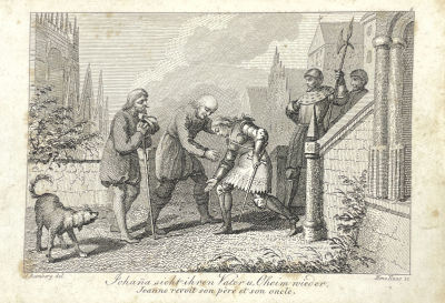 Комплект гравюр Жанна д”Арк (6 шт.) из &laquo;Альманаха де Гота&raquo; (Gothaischer Hofkalender, 1822). Бума 