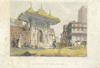 Неизвестный гравер - &laquo;Интерьер Константинополя&raquo;. Das Innere von Constantinopel. 1825-1850 гг. Издат 