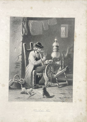 Ф.Френч (W.French), издатель Albert Henry Payne - Гравюра с картины художника Х.Вернера "Домашняя 