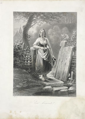 Ф.Френч (W.French), издатель Albert Henry Payne - Гравюра с картины художника Вернера "Он 