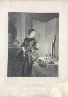 Ф.Френч (W.French), издатель Albert Henry Payne - Гравюра с картины художника Брюкера "После 