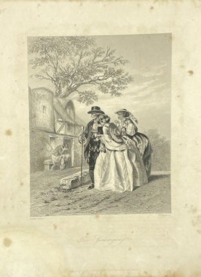 Ф.Френч (W.French), издатель Albert Henry Payne - Гравюра с картины художника Комте-Кали 