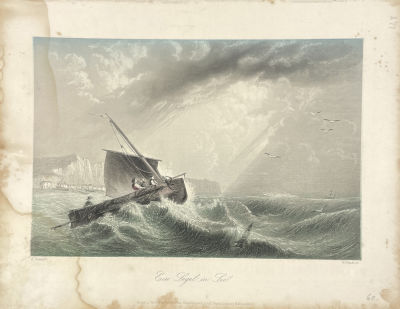 Ф.Френч (W.French) с картины художника Хаеса, издатель Albert Henry Payne - "Парус в море". 