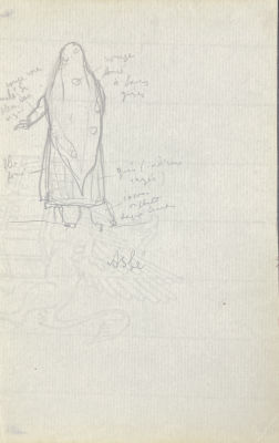 Бенуа Александр Николаевич (1870-1960) - Крымская татарка. 1916 г. Бумага, графитный карандаш 