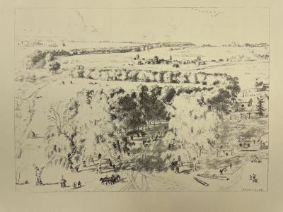 Кустодиев Борис Михайлович (1878-1927) - Большая дорога. 1921 г. Бумага, автолитография, оттиск - 