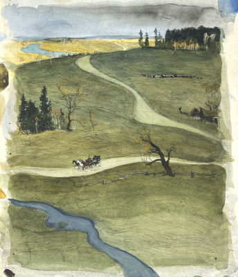 Талашенко Владимир Иванович (1915-1988) - Иллюстрация. 1960-е гг. Бумага, гуашь, тушь, 32 х 27.2 см