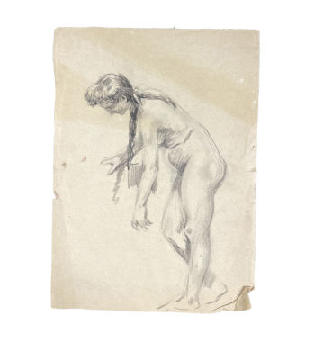 Талашенко Владимир Иванович (1915-1988) - Обнаженная. 1960-е гг. Бумага, карандаш, 34.3 х 24.5 см