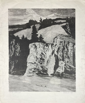 Новиченко Валентин Алексеевич (1927-2010) - Вишера. 1966 г. Бумага, высокая печать, 52 х 42 см