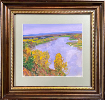 Дмитриевский Виктор Константинович (1923-2006) - Оссень золотая. 1970 г. Бумага, акварель, 24 х 25 