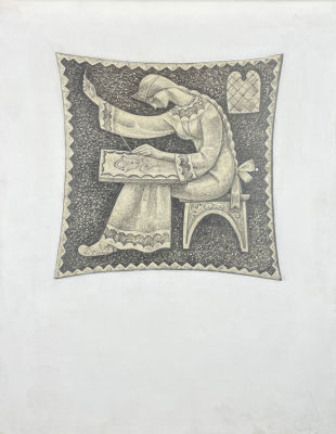 Пугачёв Юрий Владимирович (1933-1998) - Декоративный рельеф для интерьера Дома культуры в 