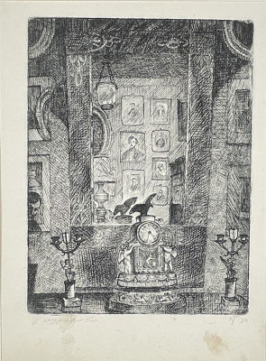 Тамбовцев Виталий Витальевич (1930-1997) - Усадьба Мураново. Старые портреты. 1974 г. Бумага 