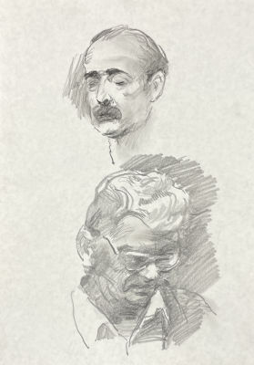 Незнайкин Иван Петрович (1916-1996) - Пять набросков. 1990-е гг. Бумага, карандаш, 29.7 х 21 см 