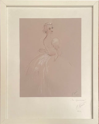 Кухтевич Нина Михайловна (1953 г.р.) - За кулисами. 2016 г. Бумага, тушь, перо, акварель, пастель 