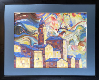 Киселева Татьяна Павловна (1967 г.р.) - Небесное затмение. 2017 г. Картон, темпера, 45 х 65 