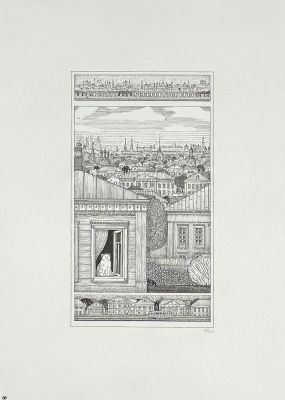 Бекетов Иван Владимирович (1997 г.р.) - Замоскворечье. 2022 г. Бумага, линер, 21 x 29.7 смРабота 