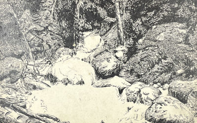 [Из коллекции Тимофеева И.А.] Клименко Т. - Поток близ впадения в реку Тиберда у Военно-Сухумской 