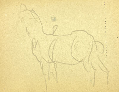 [Из коллекции Тимофеева И.А.] Фонвизин Артур Владимирович (1883-1973) - Цирковая лошадь. Середина ХХ в.