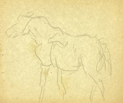 [Из коллекции Тимофеева И.А.] Фонвизин Артур Владимирович (1883-1973) - Цирковая лошадь. Середина ХХ в.