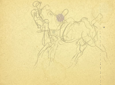 [Из коллекции Тимофеева И.А.] Фонвизин Артур Владимирович (1883-1973) - Цирковая лошадь. Середина ХХ в.