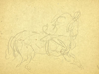 [Из коллекции Тимофеева И.А.] Фонвизин Артур Владимирович (1883-1973) - Цирковая лошадь. Середина ХХ в.