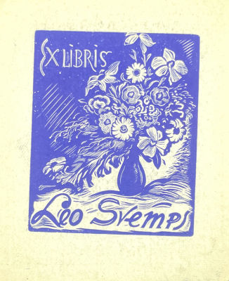 [Из коллекции Тимофеева И.А.] Голяховский Евгений Николаевич - Экслибрис латвийского художника Лео 