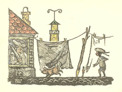 [Из коллекции Тимофеева И.А.] Тимофеев Игорь Алексеевич (1905-1994) - Мальчик и поросенок. 1934 г. 