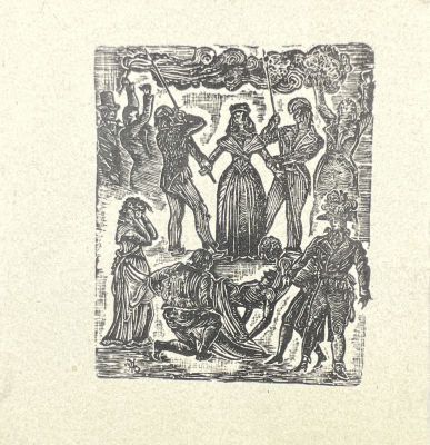 [Из коллекции Тимофеева И.А.] Тимофеев Игорь Алексеевич (1905-1994) - Марат и Шарлотта Корде. 1933 г. 