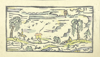 [Из коллекции Тимофеева И.А.] Тимофеев Игорь Алексеевич (1905-1994) - Пейзаж с всадником. 1927 г. Б 