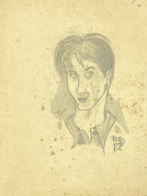 [Из коллекции Тимофеева И.А.] Тимофеев Игорь Алексеевич (1905-1994) - Портрет юноши. 1923 г. Бумага 