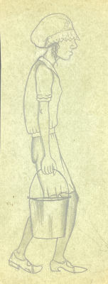 [Из коллекции Тимофеева И.А.] Тимофеев Игорь Алексеевич (1905-1994) - Женщина с ведром. 1920-е гг. 