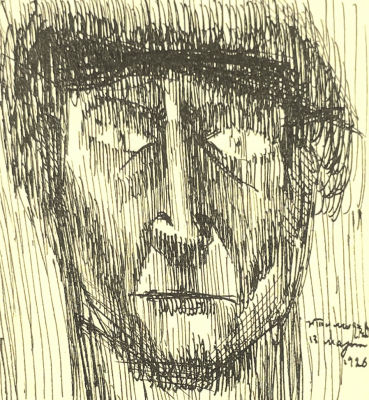 [Из коллекции Тимофеева И.А.] Тимофеев Игорь Алексеевич (1905-1994) - Мужчина в кепке. 1926 г. Бума 