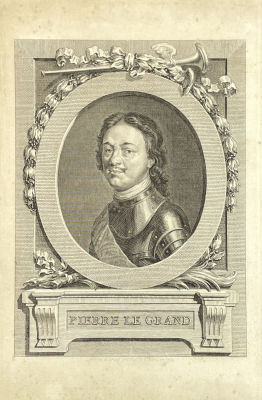 Августин де Сент-Обен (de Saint-Aubin)(1736–1807) - Портрет Петра I. 1770 г. Бумага, резцовая 