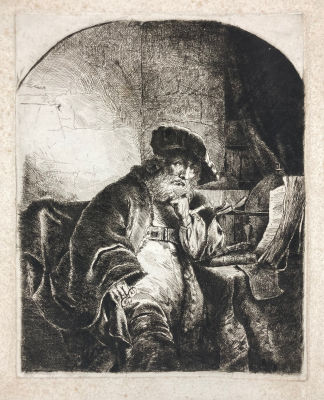 Мосолов Николай Семёнович (1846—1914) - Философ. 1880-90-е гг. Бумага, офорт, 25.7 х 20.6 см 