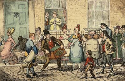 Джорж Хамфри (1773 - 1831 ?) издатель - Карикатура "Les Savoyards". 1818 г. 25,7 х 35,7 см, Бумага 