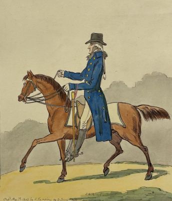 Ханна Хамфри (1745 - 1818) издатель - Карикатура "Equestrian elgance! - or - a Nable Scot 