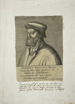 Хондиус Хендрик - Гравированный портрет реформатора Джона Уиклифа. 1599 г. Бумага, гравюра на меди 