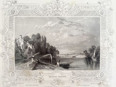 Томблсон Уильям (1795-ок.1846) - Walton Bridge (Мост Уолтон). Первая половина XIX в. Бумага 