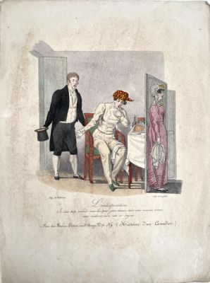 Огюст де Вальмон (ок.1815-1852), гравёр Алоиз Зенефельдер (1771 -1834) - "Недомогание". 1825 г. Бум 