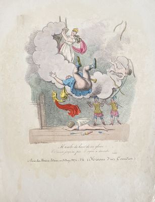 Огюст де Вальмон (ок.1815-1852), гравёр Алоиз Зенефельдер (1771 -1834) - "Он падает с высоты своей 